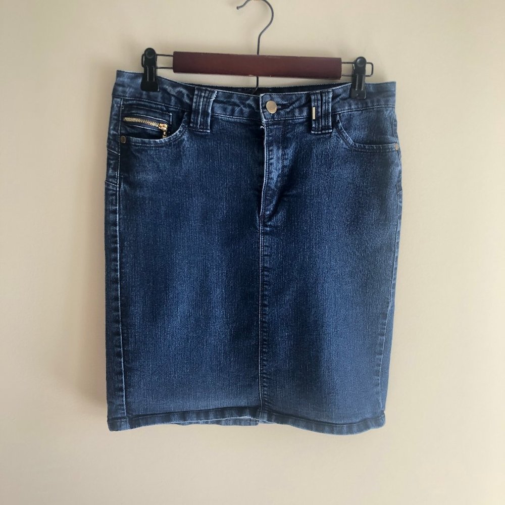 Max Studio Denim Pencil Skirt Size 4